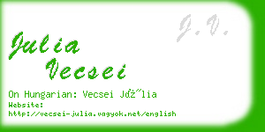 julia vecsei business card